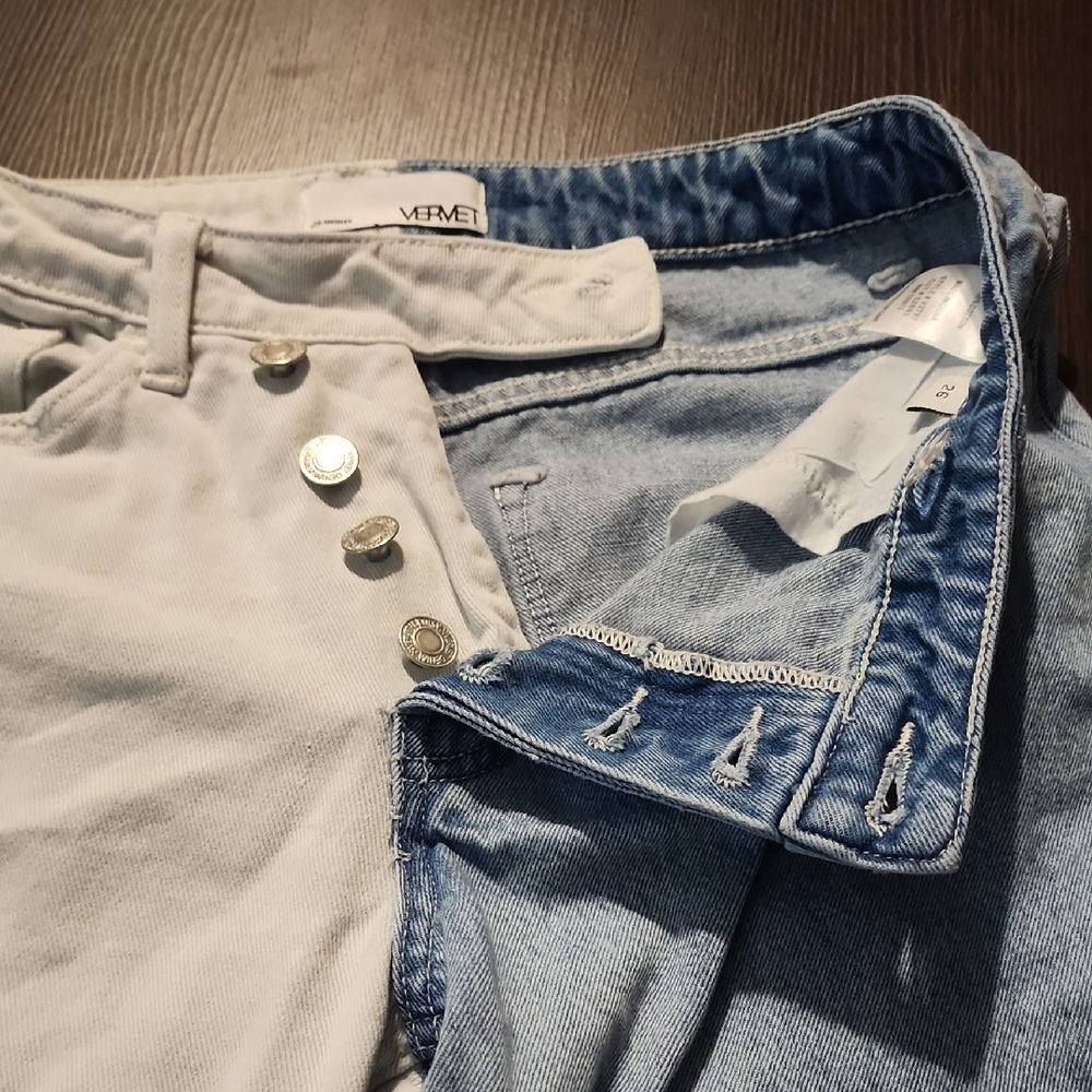 Two-Tone Distressed Jeans - Picture 7 of 11